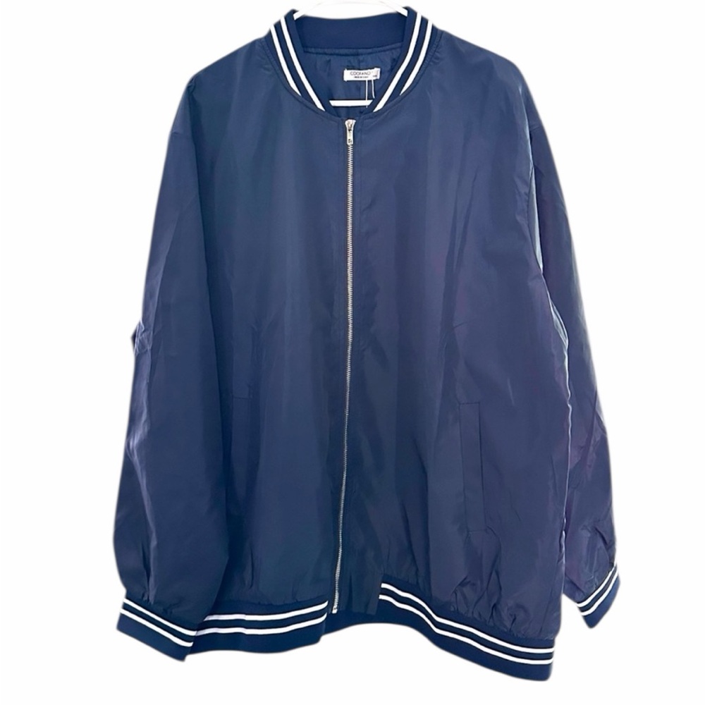 CooFandy Zip Up Navy Blue Coach Jacket Men’s Sz 3XL NEW NWT